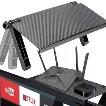 PÓŁKA NA TELEWIZOR MONITOR PODSTAWKA POD DEKODER DVB-T2 PILOTY KONSOLE DVD