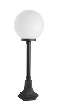 Lampa zewnętrzna KULA stojąca 73 cm Fi 25 cm słupek ogrodowy alejka czarny