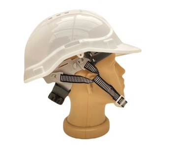 Каска защитная ПП-К 4-точечная с подвеской и ремнем по охране труда и технике безопасности белая