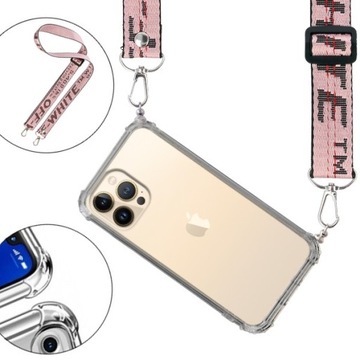 ETUI ANTISHOCK +SMYCZ RÓŻ do IPHONE 13 PRO MAX Top