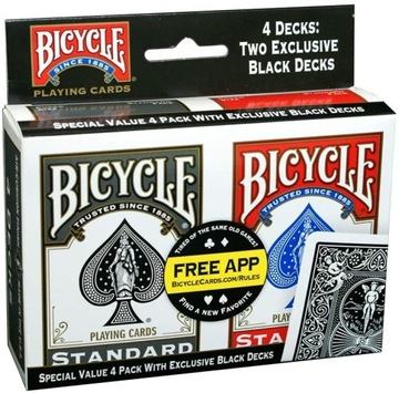 Bicycle RIDER BACK Standard 4-pack - karty klasyczne (czteropak)