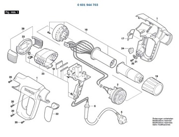 Фильтрующий элемент термофен BOSCH GHG 660 LCD 703