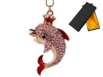 Brelok DELFIN Breloczek Do Kluczy RÓŻOWY DELFINEK