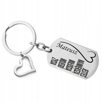 БРЕЛОК С ГРАВИРОВКОЙ Подарок на День мальчика для любимого человека.