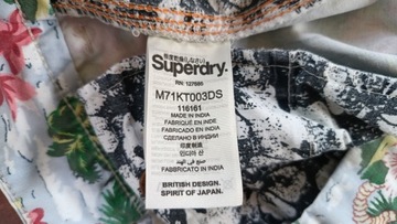 SuperDry International Floral Blue Shorts SZORTY LOGO XL