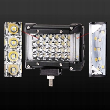 ZESTAW 2x MOCNA LAMPA ROBOCZA 150W 34 LED 11cm ledbar HALOGEN 12V 24V