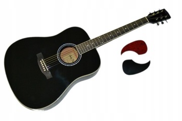 HARLEY BENTON D-120BK nowa gitara akustyczna ustawiona lutniczo