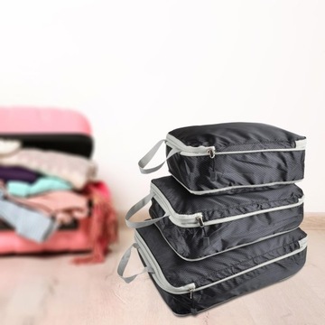 2 комплекта дорожных рюкзаков, складные, износостойкие, сжимаемые, черного и серого цвета.