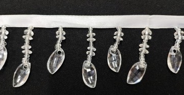 Драпировка штора + бусины, гладкая вуаль Ажур