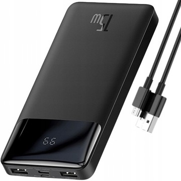 BASEUS POWER BANK 10000mah POWERBANK 15W PD 3x USB USB-C TYP-C 3A