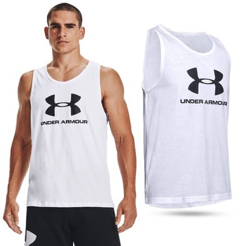 KOSZULKA MĘSKA UNDER ARMOUR BEZRĘKAWNIK SPORTOWY WIOSENNY BAWEŁNA 1329589