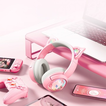БЕСПРОВОДНЫЕ ИГРОВЫЕ НАУШНИКИ ONIKUMA B5 CAT EARS ON EAR BT 5.2 RGB