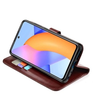 Кожаный чехол-кошелек для POCO X3 NFC / X3 PRO + стекло