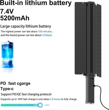 RGB VIDEO LIGHT 2700-9900К лампа AUCARY + приложение