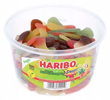 Haribo Fruit Jaws Sour Longues 150 PCS de