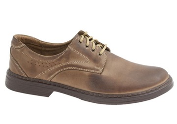 POLSKIE BUTY VERTIGO SKÓRZANE 935 BRĄZ 40