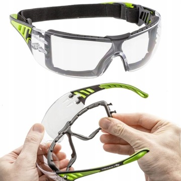 Защитные рабочие очки 2в1 Очки для охраны труда и техники безопасности с защитой от брызг УФ-излучения LOTZEN HOEGERT