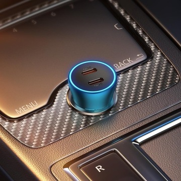 АВТОМОБИЛЬНОЕ ЗАРЯДНОЕ УСТРОЙСТВО BASEUS FAST, 2x USB-C, 40 ВТ, МОЩНОЕ ДЛЯ ЗАЖИГАЛКИ