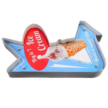 ВЫВИСКА «МОРОЖЕНОЕ», ДЕКОРАТИВНАЯ РЕКЛАМА, СВЕТ НА СТЕНЕ