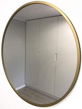 LUSTRO OKRĄGŁE ZŁOTE LOFT 85 CM GOLD