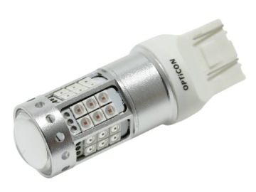 Led žárovka W21/5W W21W 7443 T20 12V Dual Color Usa červenooranžová