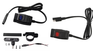 ЗАРЯДНОЕ УСТРОЙСТВО ДЛЯ МОТОЦИКЛА USB ВОЛЬТМЕТР USB-C тип C QC 3.0