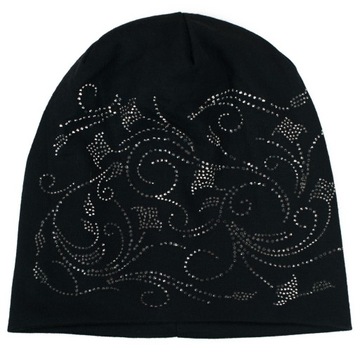 Szaleo CZAPKA beanie CYRKONIE bawełna cz21294-2