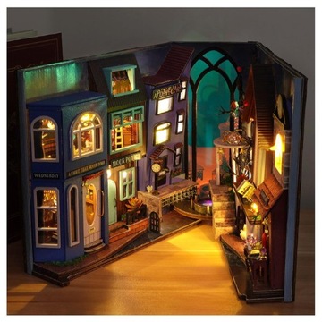 TC24 DIY Миниатюрный дом 3D-пазл Модель подставки для книг для подарка на день рождения