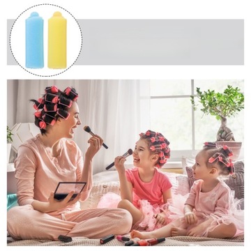 JEDWABNE WAŁKI DO CZARNYCH WŁOSÓW GĄBKA LOKÓWKA MODELUJĄCA 24 SZT.