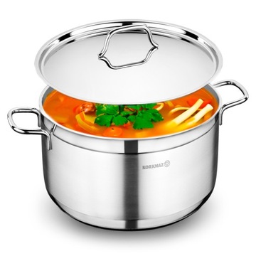 Garnek tradycyjny 4L z pokrywą 22 cm KORKMAZ ALFA gaz indukcja