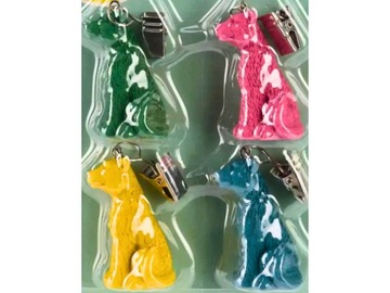 ДЕКОРАТИВНЫЕ Гири Гири Зажимы для скатерти ЦВЕТНЫЕ ЛЕОПАРДЫ 4 шт.