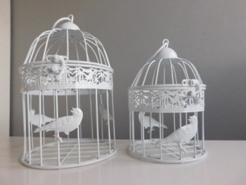 БЕЛАЯ КЛЕТКА ДЛЯ ПТИЦ ПРОВЕНИЧЕСКОЕ ВЕСЕННЕЕ УКРАШЕНИЕ