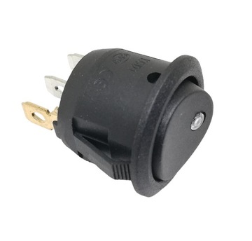 Przełącznik ON-OFF 10A 12V okrągły z diodą białą