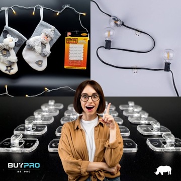 Самоклеящиеся крючки для подвешивания украшений 20 шт. + 24 шт. Perfect Strips