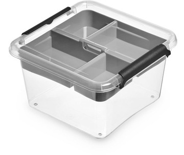 PUDŁO POJEMNIK ORGANIZER PLASTIKOWY POKRYWA 1,15L