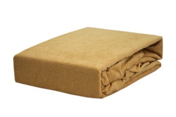 Prześcieradło frotte z gumką 200x220 beż KOBI