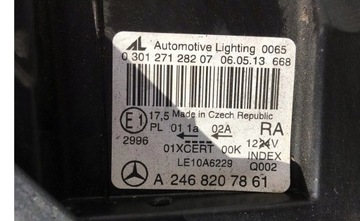 MERCEDES B TŘÍDA 246 W246 SVĚTLOMET BI-XENON BI XENON SVĚTLO PRAVÁ