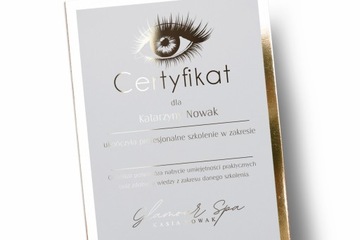 CERTYFIKAT SZKOLENIOWY ZŁOTY DYPLOM CERTYFIKATY ZŁOCONE A4 PAKIET 6 szt