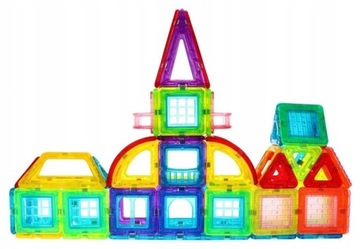 НАБОР 3D МАГНИТНЫХ КОНСТРУКТОРОВ ДЛЯ РЕБЕНКА ИЗ 128 ЭЛЕМЕНТОВ