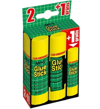 Klej w sztyfcie AMOS 22g 2szt + klej 8g GRATIS