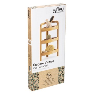 ПОЛКА ДЛЯ ВАННОЙ УГЛОВАЯ БАМБУК 3 ПОЛКИ 23x61