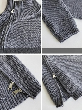 Women's Turtleneck Knitted Zipper Long Sweater Coa