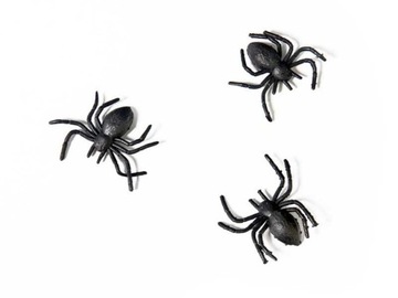Dekoracje na Halloween - Pająki, czarne, 10 szt.