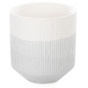 Ceramiczna doniczka dwukolorowa 9x9,8 Biały Szary