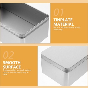 Пустая металлическая жестяная коробка с крышкой. Корпус из жести