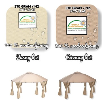 Водонепроницаемый чехол для садовой беседки капучино OBI BRAGA 350 CM