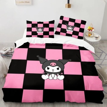 ZESTAW POŚCIELI Z KRESKÓWEK SANRIO POSZEWKA NA KOŁDRĘ KITTY KUROMI MELODY