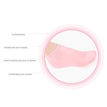 МЯГКИЕ СИЛИКОНОВЫЕ НОСКИ ДЛЯ СУХОЙ КОЖИ ЗАЩИТЫ ДЛЯ ГРУБОГО УХОДА ЗА НОГАМИ ДЛЯ МУЖЧИН, БЕЛЫЕ XL