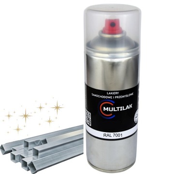 Lakier farba w sprayu do aluminium RAL 7001 Połysk