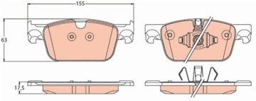 KLOCKI HAMULCOWE VOLVO S60 S90 V90 V60 CX60 TRW